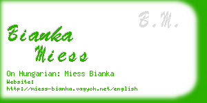 bianka miess business card